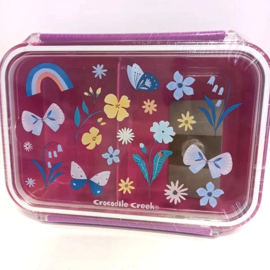 Crocodile Creek Bento Box Met Vakjes Garden Delight* Uw Geboortelijst