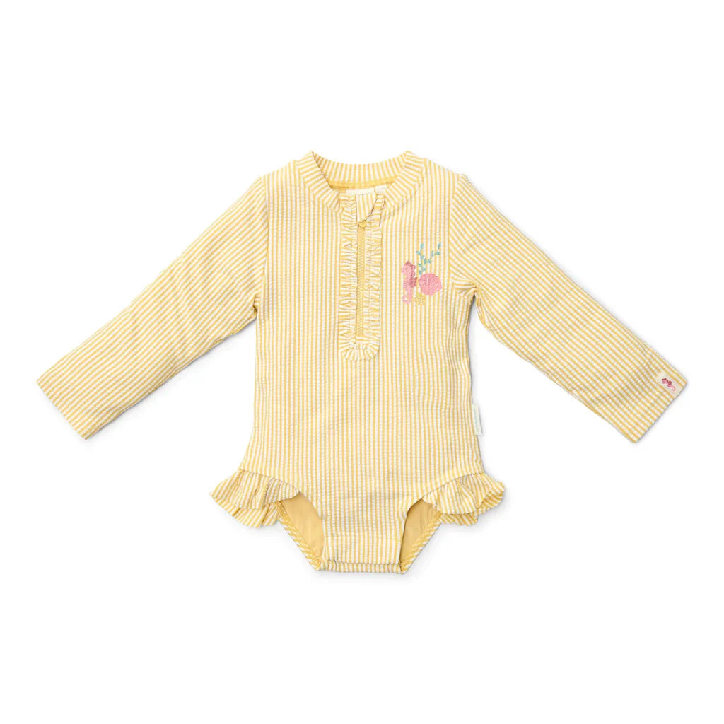 * Little Dutch UV Badpak Lange Mouwen Ocean Treasures Yellow
