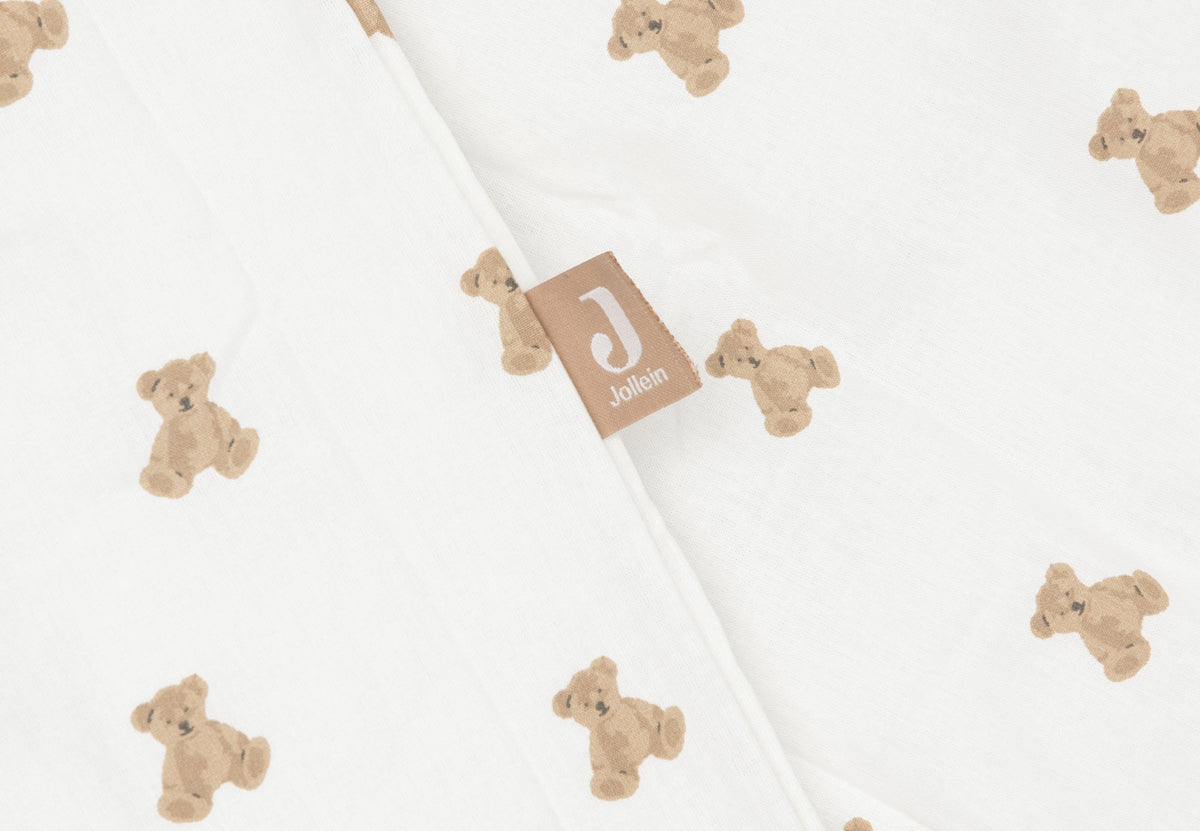 Jollein dekbedovertrek met sloop 100x140 cm in de print Mini Teddy Bear