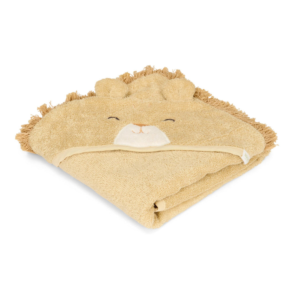 Little Dutch Geschenkdoos Leeuw Safari Friends geel, de geschenkdoos geopend met de inhoud