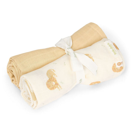 Little Dutch Swaddle Set Hydrofiele Doeken Safari Leo, tweede productfoto van de set hydrofiele doeken