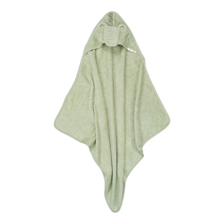 Little Dutch Badcape Krokodil Safari Friends groen, derde productfoto van de badcape