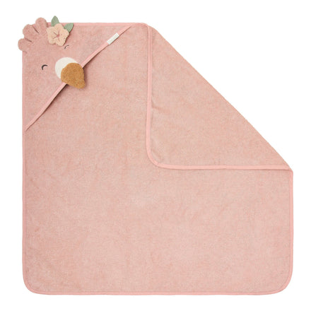 Little Dutch Badcape Flamingo Blooming Safari roze, tweede productfoto van de badcape