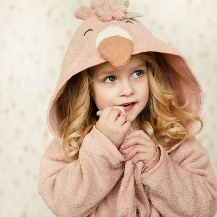 Little Dutch Badjas Flamingo Blooming Safari roze, derde productfoto van de badjas