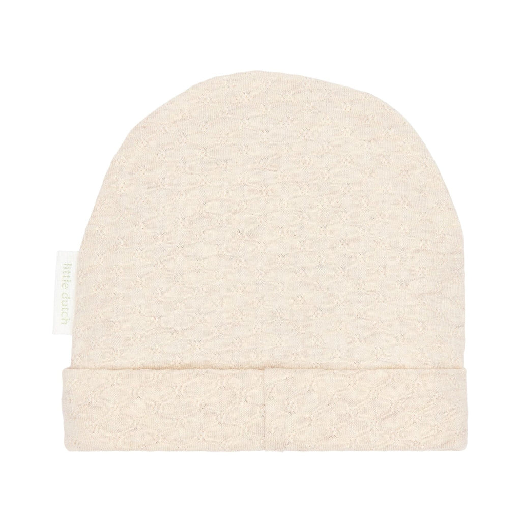 Babymutsje Vanilla Melee van Little Dutch met borduursel langs de rand