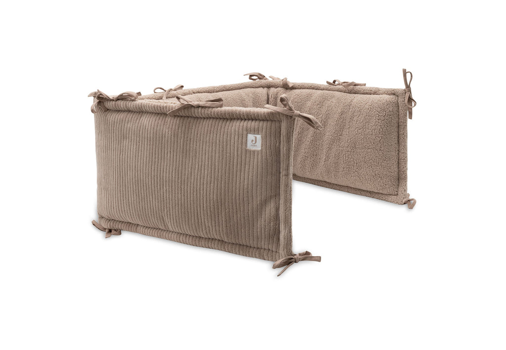 Jollein Boxbumper 180x30cm Cloudy Rib | Milky Coffee