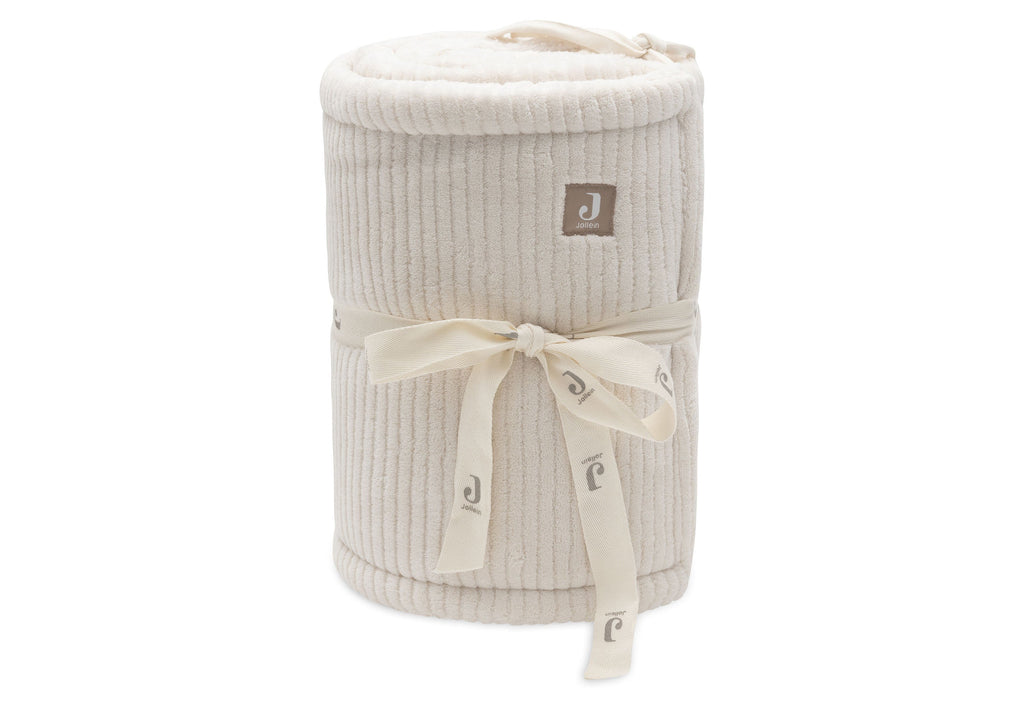 Jollein Boxbumper 180x30cm Cloudy Rib | Milky Coffee