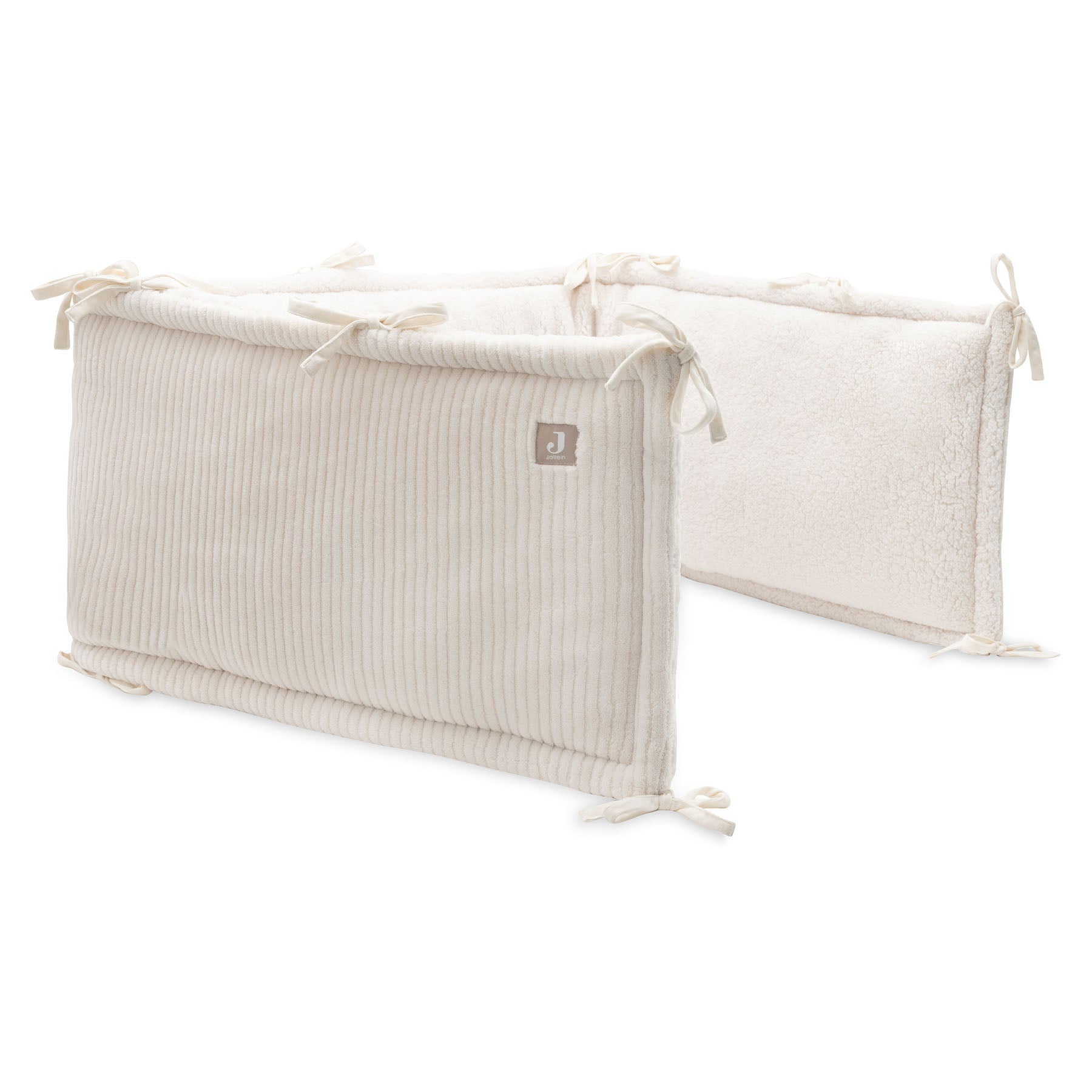 Jollein Boxbumper 180x30cm Cloudy Rib | Milky Coffee
