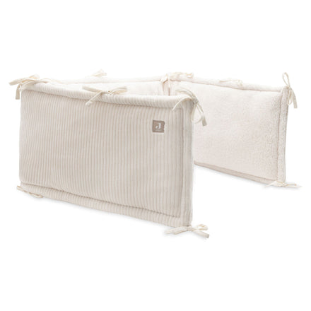Jollein Boxbumper 180x30cm Cloudy Rib | Milky Coffee