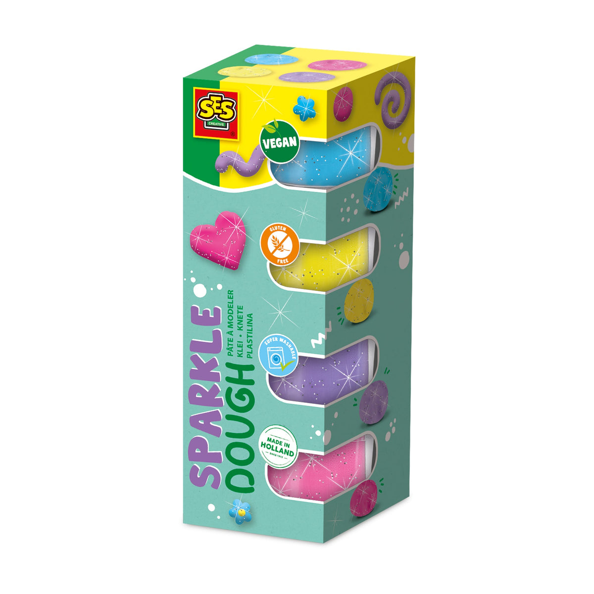 SES Creative Feel Good Klei | Sparkle (4X90Gr)