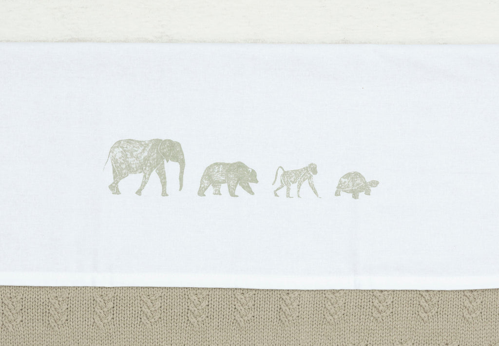 * Jollein Laken Wieg 75x100cm | Animals Olive Green