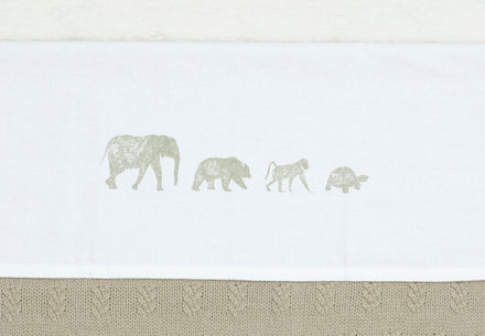 * Jollein Laken Wieg 75x100cm | Animals Olive Green