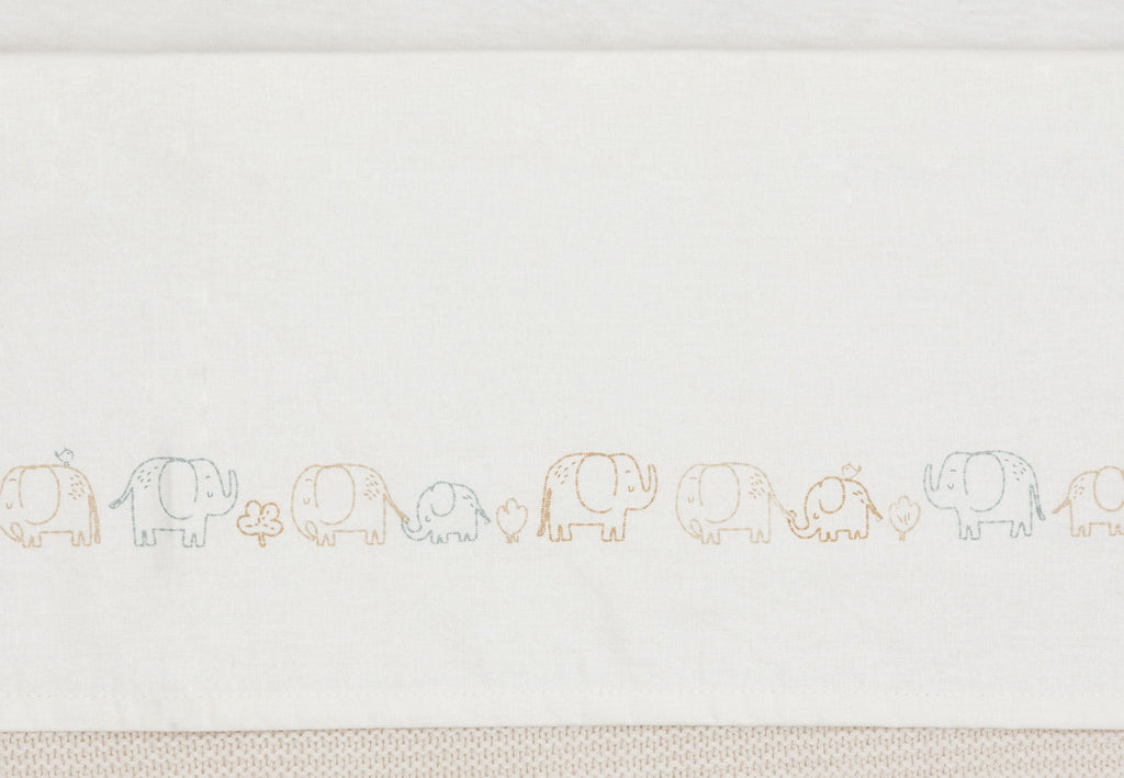 Jollein Laken Wieg 75x100cm | Elephant Tales