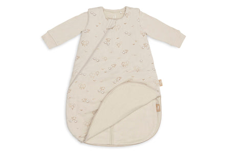 Detailfoto van de rits van de Jollein babyslaapzak Woolly 60 cm met TOG 1,0 tot 3,5, bij De Gele Flamingo.
