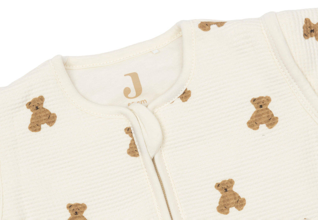 Jollein babyslaapzak Mini Teddy Bear L.Waffle 60 cm met veilige rits, verkrijgbaar bij De Gele Flamingo.
