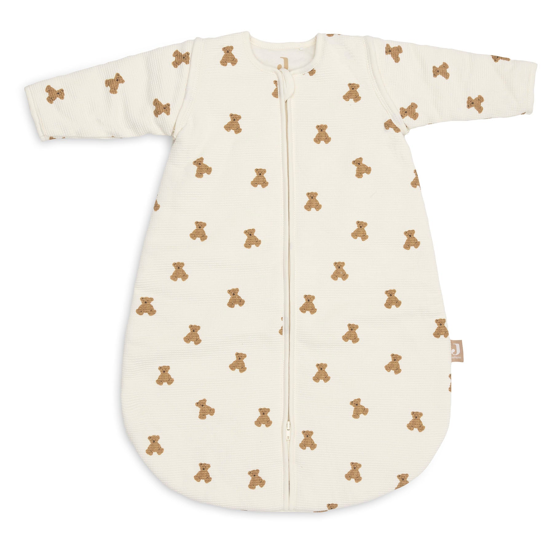 Jollein Slaapzak met afritsbare mouw Rond 60 cm Mini Teddy Bear L.Waffle bij De Gele Flamingo.
