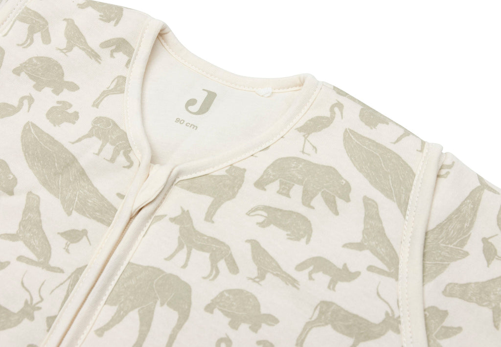 * Jollein Slaapzak Met Afritsbare Mouw 90cm | Animals Olive Green