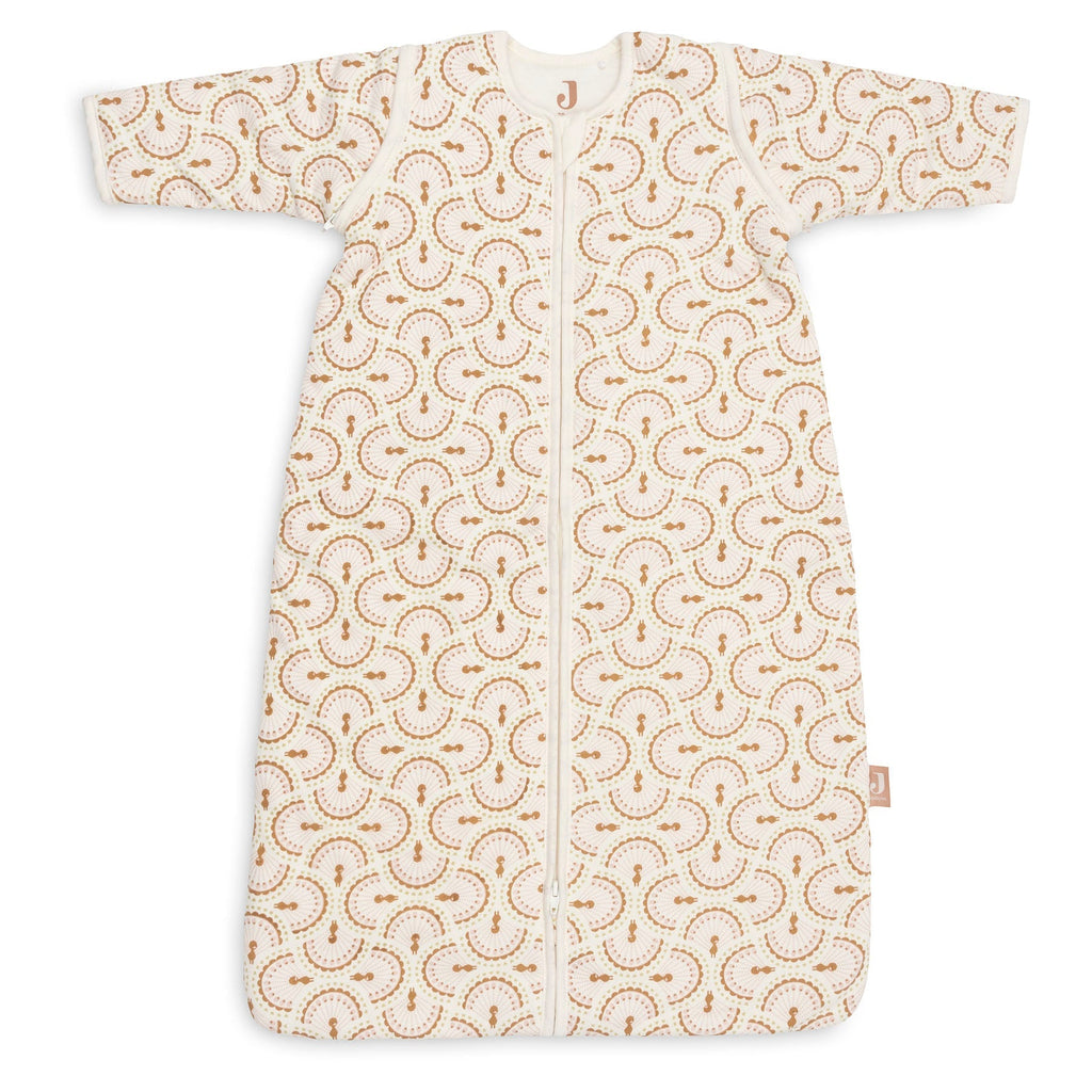 Jollein Slaapzak met afritsbare mouw 90 cm in de print Soft Plumes, bij De Gele Flamingo.