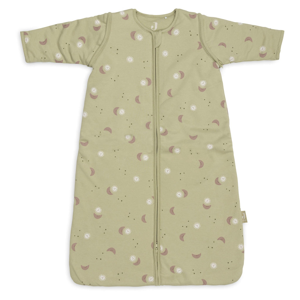 Jollein Slaapzak met afritsbare mouw 70 cm in de print Over The Moon, katoenen babyslaapzak van De Gele Flamingo