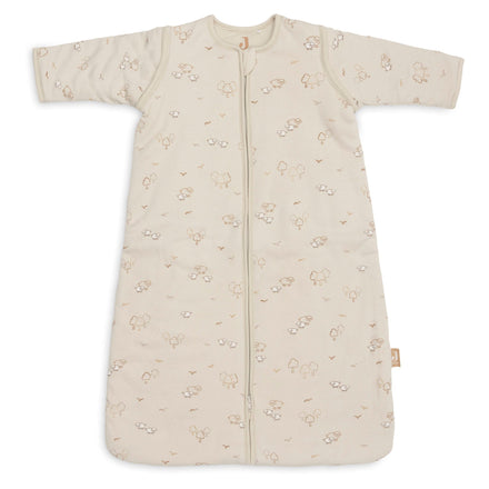 Jollein Slaapzak met afritsbare mouw 70 cm in de kleur Woolly, katoenen babyslaapzak met veilige rits van De Gele Flamingo