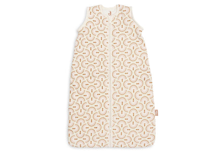 Detailfoto van de afritsbare mouw van de Jollein babyslaapzak Soft Plumes van 100% katoen, te koop bij De Gele Flamingo