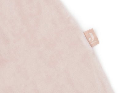 Jollein babyslaapzak Velvet Silk Rose, detail van de afritsbare mouw en de afwerking, De Gele Flamingo