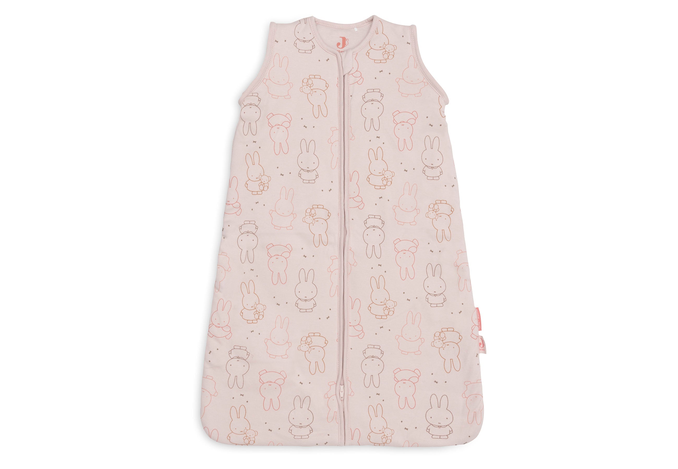 Jollein Slaapzak met afritsbare mouw 70 cm Miffy Moments in Silk Rose, katoenen babyslaapzak van De Gele Flamingo