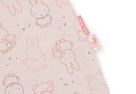 Jollein babyslaapzak Miffy Moments Silk Rose, detail van de afritsbare mouw van katoen, De Gele Flamingo