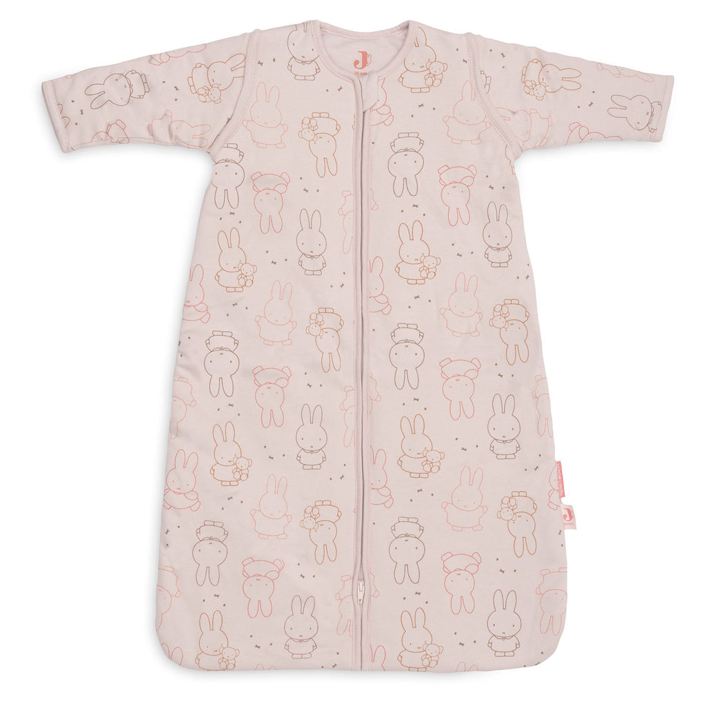 Jollein Slaapzak met afritsbare mouw 70 cm Miffy Moments in Silk Rose, katoenen babyslaapzak van De Gele Flamingo