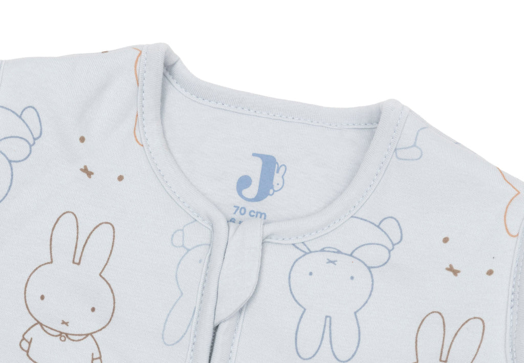 Jollein slaapzak Miffy Moments Cloud Blue 70 cm zonder mouwen, katoenen voering, babyslaapzak De Gele Flamingo