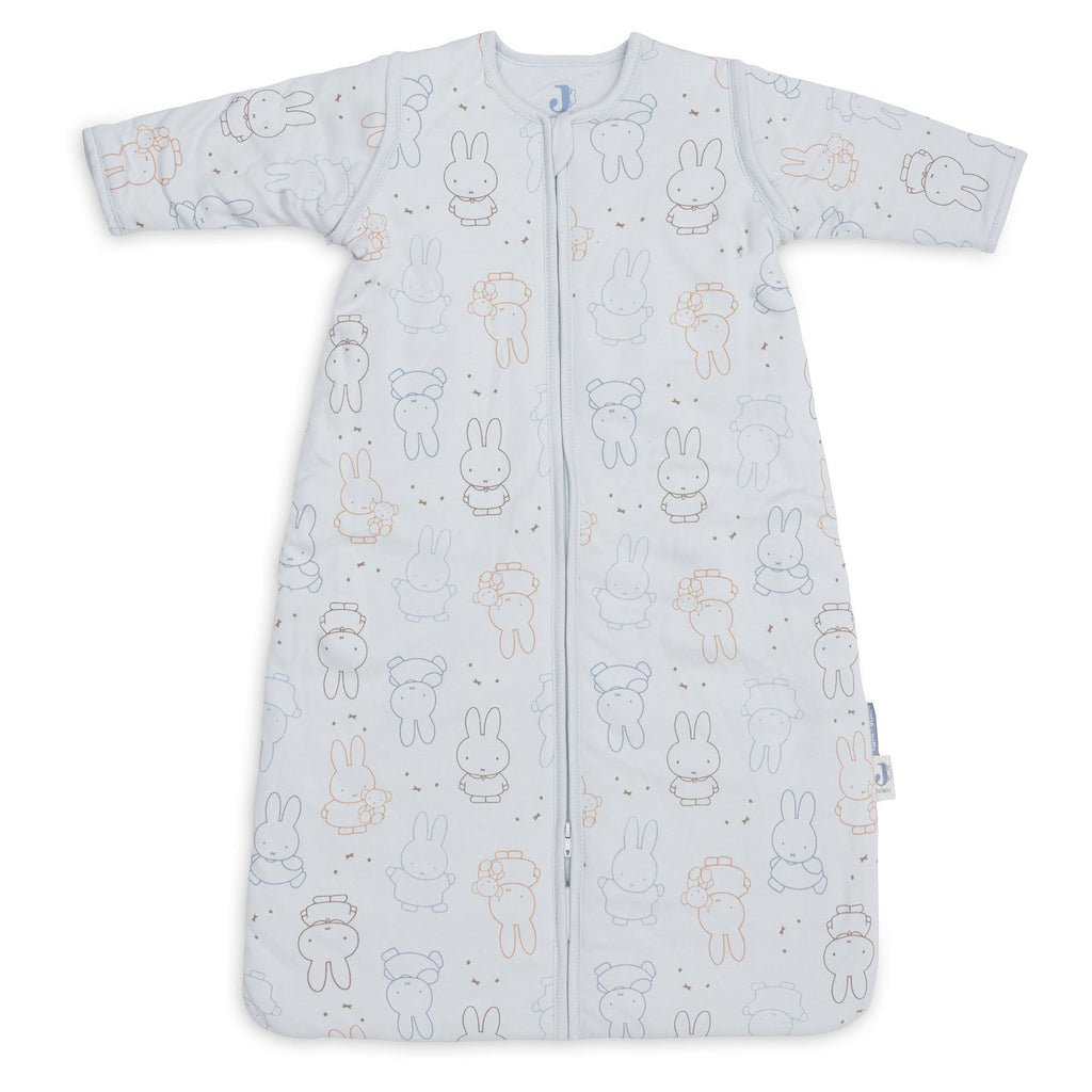 Jollein Slaapzak met afritsbare mouw 70 cm Miffy Moments in Cloud Blue, katoenen babyslaapzak van De Gele Flamingo