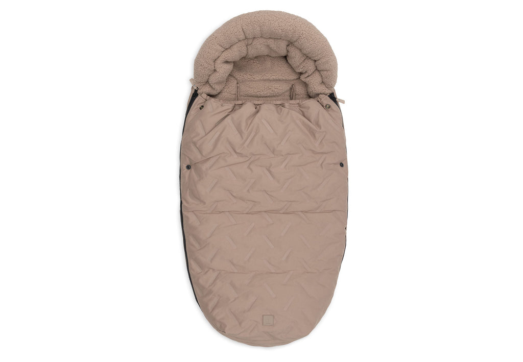 Jollein Voetenzak Buggy/Kinderwagen Embossed | Milky Coffee