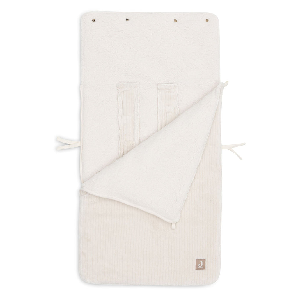 Jollein Voetenzak Groep 0+ 3/5 Punts Gordel Cloudy Rib | Oatmeal