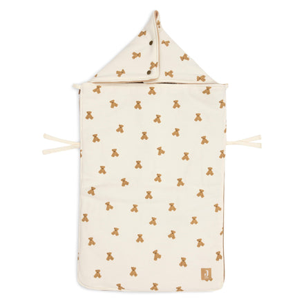 Jollein Voetenzak groep 0+ 3/5 punts gordel Mini Teddy Bear Waffle