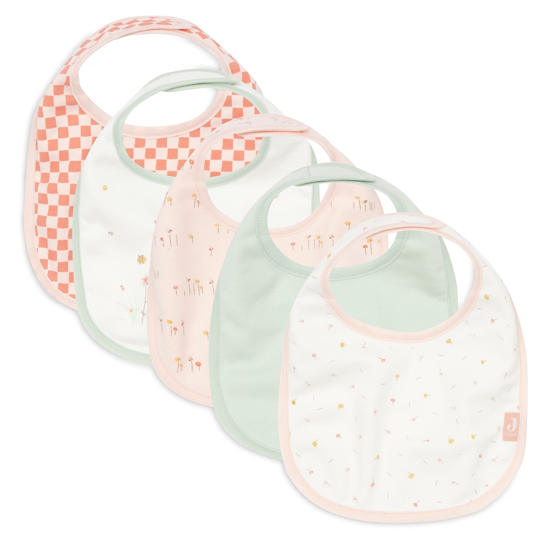 Jollein Slab Jersey Waterproof Pretty Picnic (5pack)