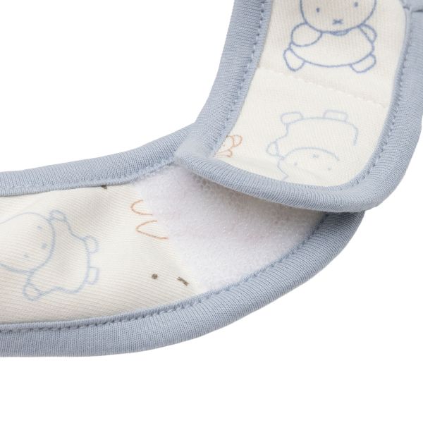 Jollein slab Miffy Moments Cloudy Blue detail van de waterdichte achterzijde
