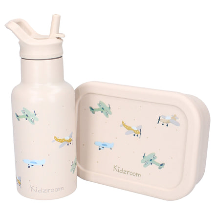 Kidzroom Thermische Drinkfles 350ml | Small Talk Beige