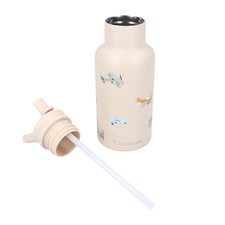 Kidzroom Thermische Drinkfles 350ml | Small Talk Beige