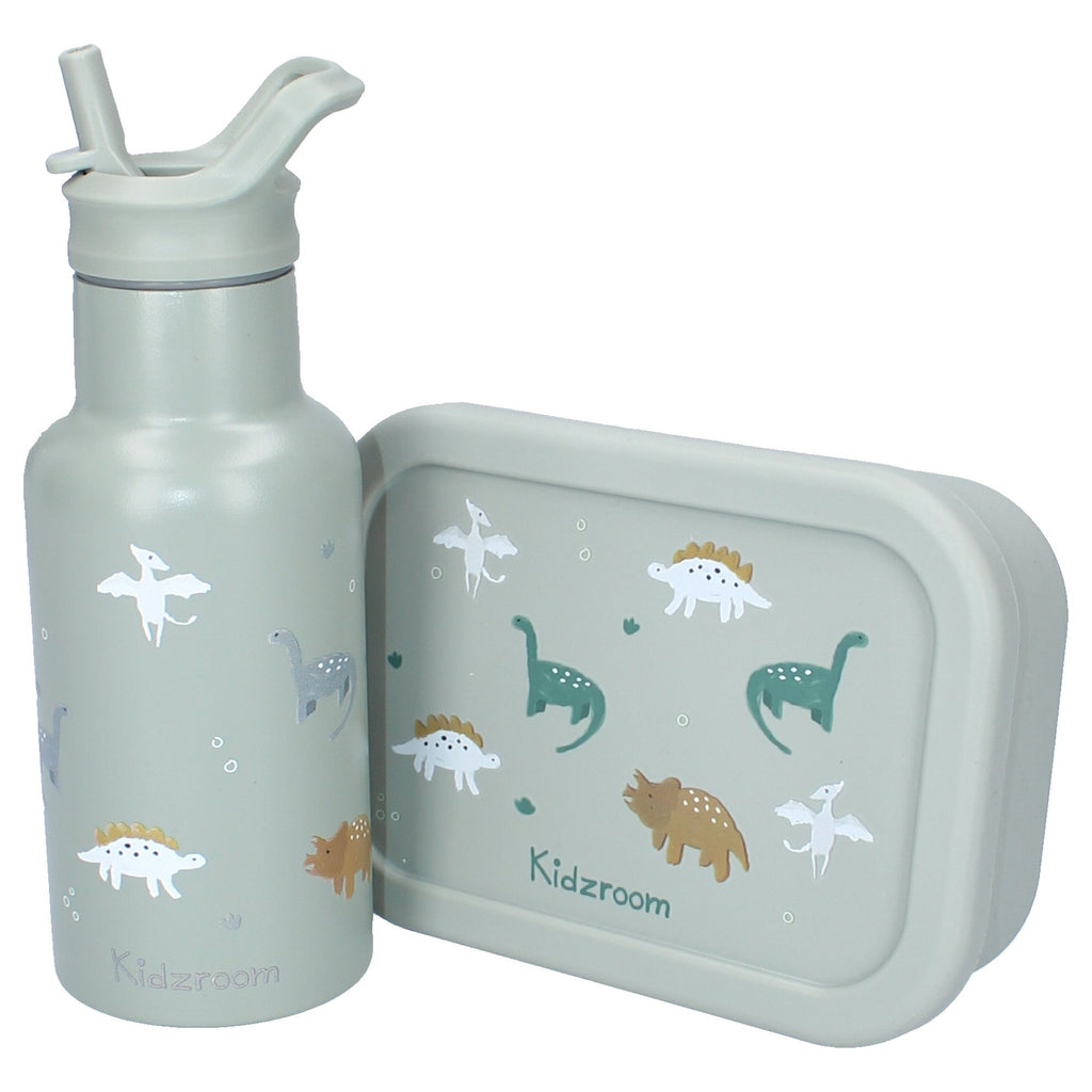 Kidzroom Thermische Drinkfles 350ml | Small Talk Dino