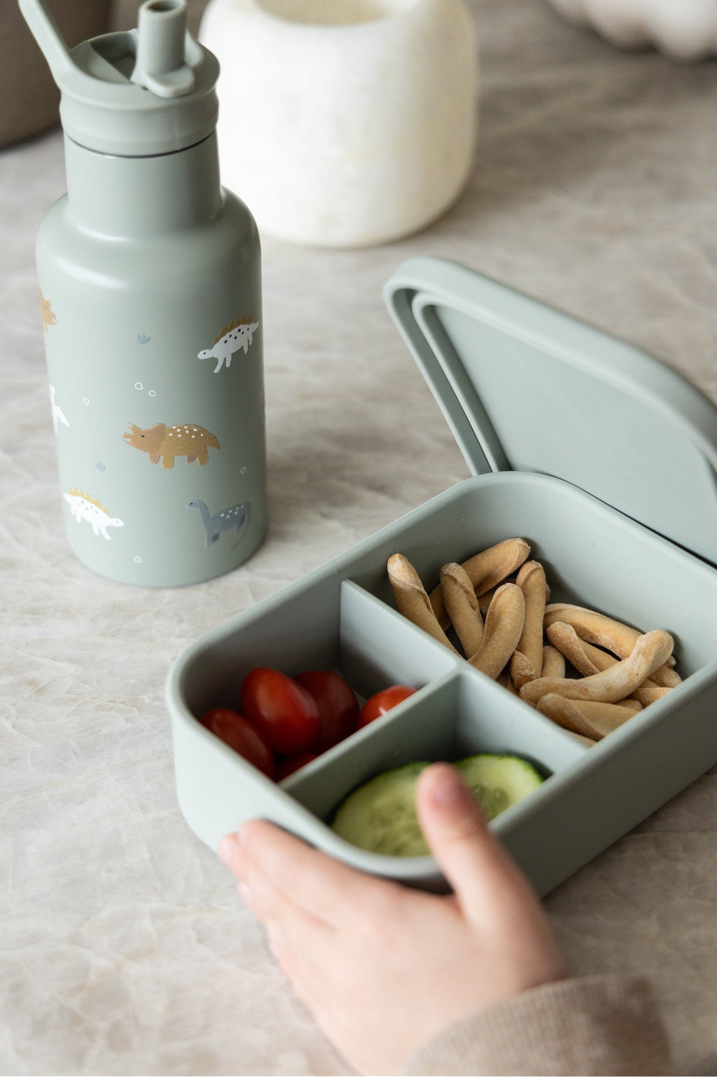 Kidzroom Brooddoos Met Verdeelvakje | Small Talk Green