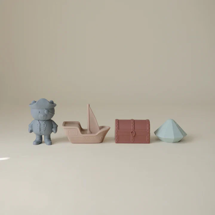 Mushie Badspeelgoed Set 4-Pack | Piraat