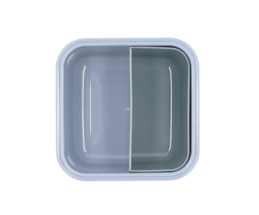 Monnëka Grote Lunchbox Met Vakjesverdeler | Stripes Blue