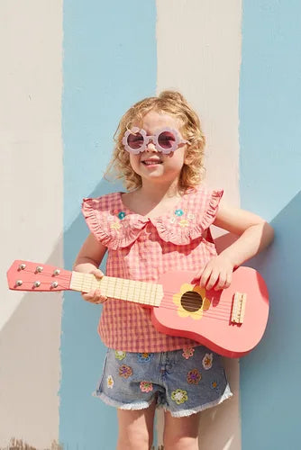 Kid's concept Speelgoed Gitaar | Flower Pink