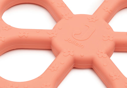 Jollein Bijtring Siliconen Flower Coral Rose