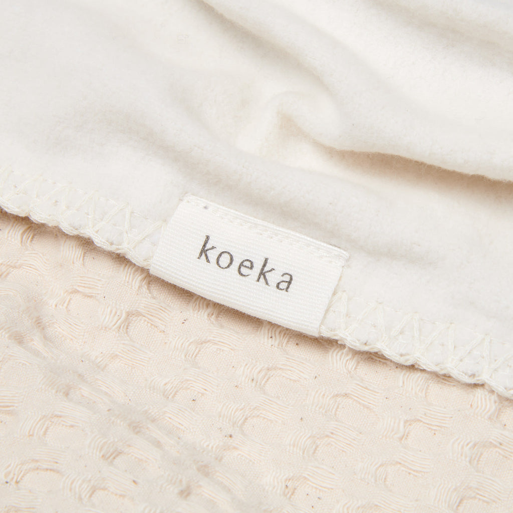 Koeka Wiegdeken Katoenen Fleece 75x100cm Wafel | Natural  *