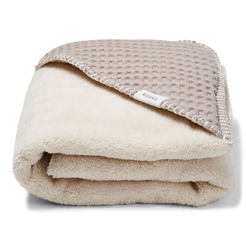 Koeka Omslagdoek teddy Waffle | clay
