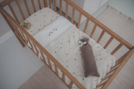 *  Koeka Hoeslaken wieg 40x80cm Forest Treasures | warm white