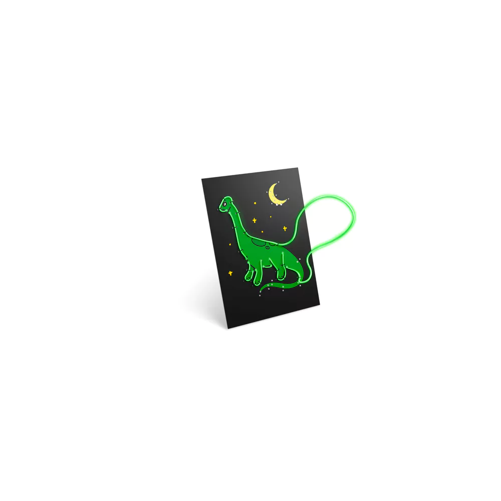 Kidywolf Light-Up Wall Art Craft Kit | Dino