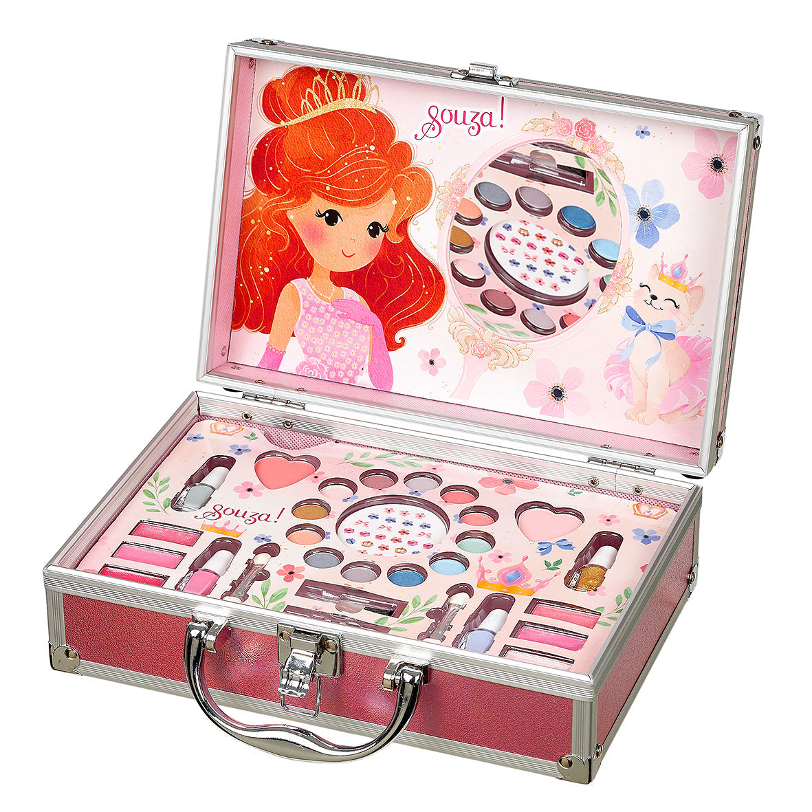 Souza Beautycase Princess Make-up Koffertje, koffertje met prinsessendessin