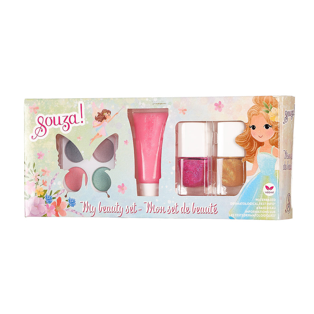 Souza Beautyset Fairy Make-up Set Fee, verpakking met make-upartikelen